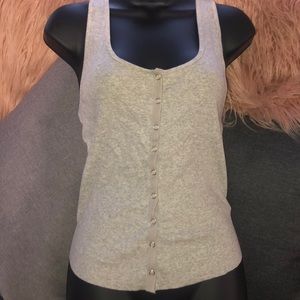 Light Gray Ribbed Tank from Express